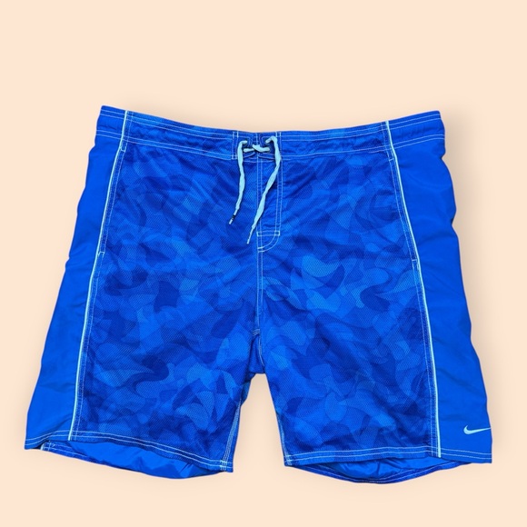 Vintage Nike Y2K Swim Trunks Men’s XL Blue Vtg 2000s Swimming - Picture 1 of 4